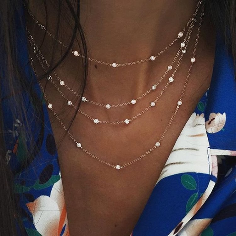 Bohemian Multi-layer Moon Star Necklace For Women Gold Color Vintage Pendants Necklaces Geometry Chokers Jewelry Gift - BlackFridayBuys