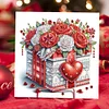 6Pcs Diamond Painting Love Flower Gifts Diamond Painting Greeting Card for Adults Beginners