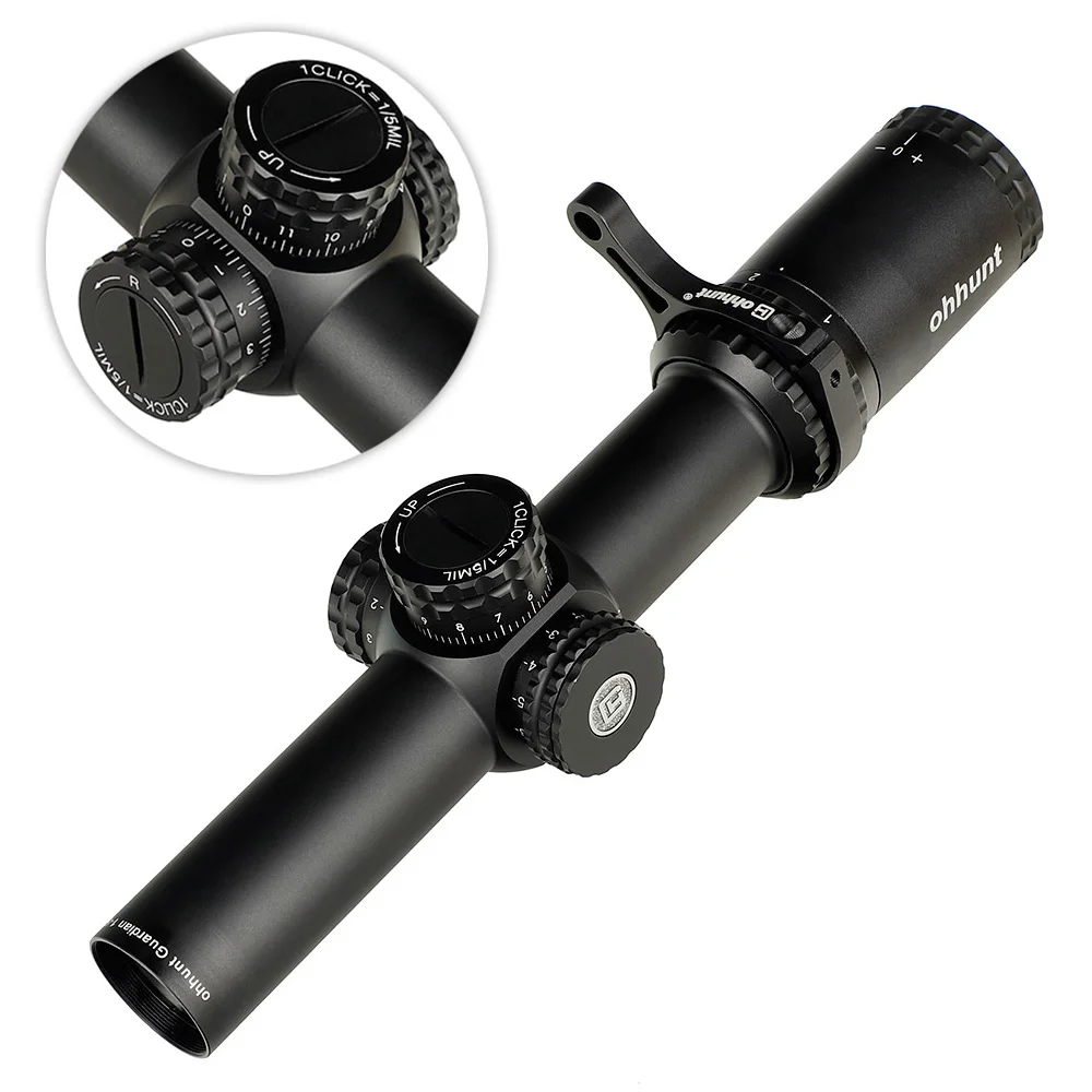 ohhunt® 1-6X24 IR 30MM SFP Red Illuminator Horse's Hoof Reticle LPVO Scope