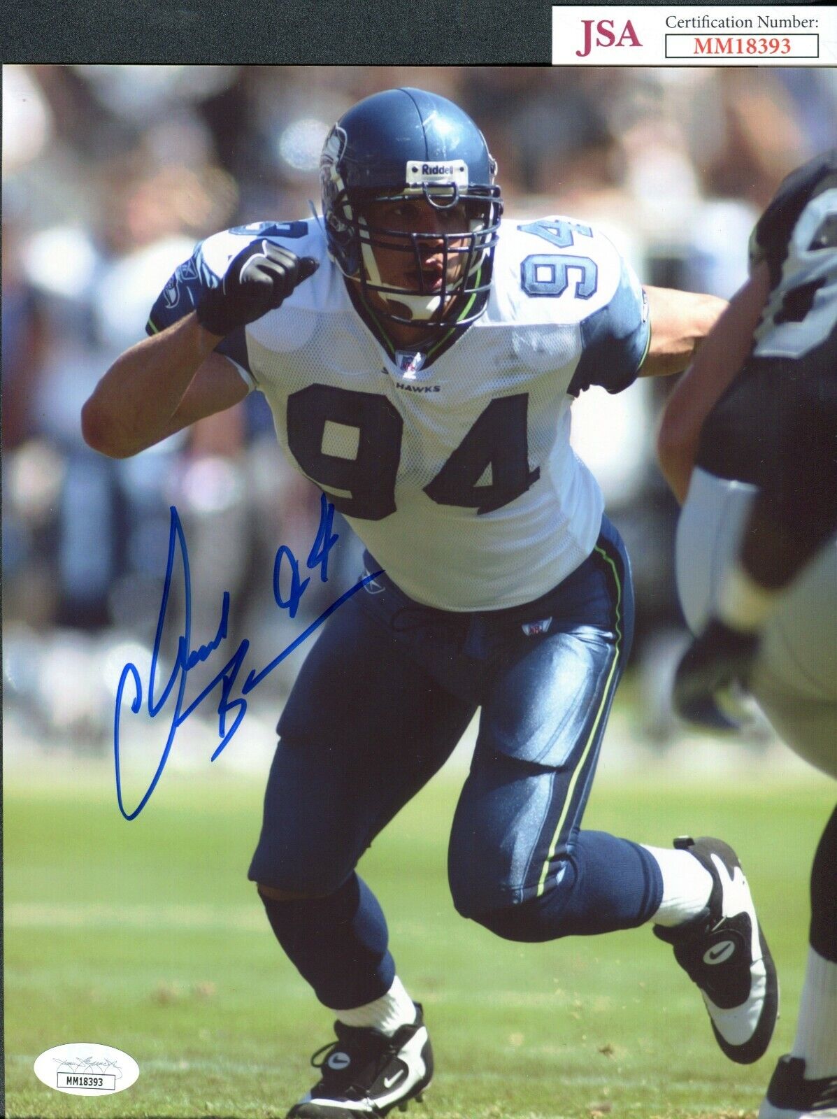 JSA Chad Brown Autographed Signed AUTO 8x10 Photo Poster painting Seattle Seahawks TRB 573