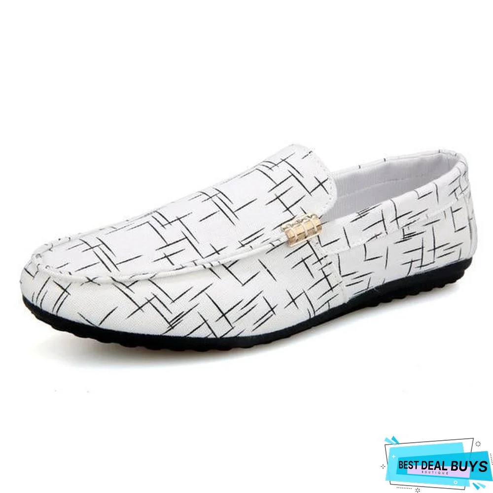 Men Summer Light Canvas Loafers Shoes Breathable Fashion Flat Footwear