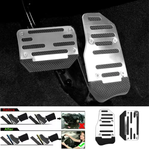 Dronehint Non-Slip Automatic Gas Brake Foot Pedal Pad Cover Car Accessories Parts-Silver (For: Acura) Parts