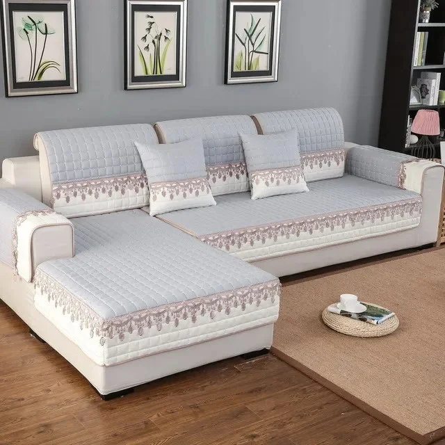 Nigikala Season Corner Sofa Cushion Plaid Non-slip Sofa Cover Protector Chaise Couch Cover 1/2/3/4-seater Sofá Towel for Living Room