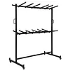 [US Local Warehouse] Folding Chair Rack with Locking Rubber Wheels Folding Chair Cart 88 Lbs Capacity Chairs Storage Dolly for Weddings & Events