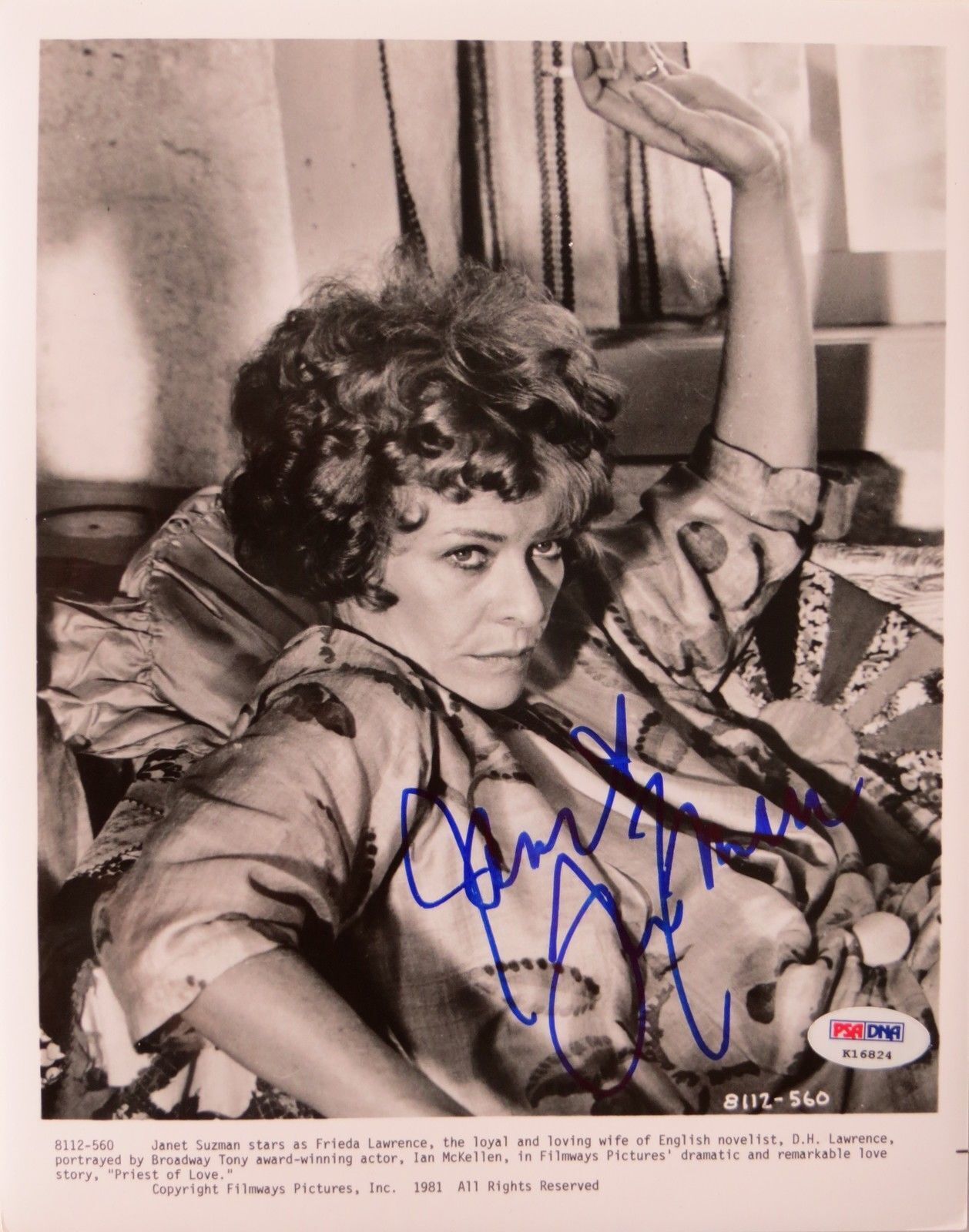 Janet Suzman Signed 'Priest of Love' Authentic 8x10 Photo Poster painting (PSA/DNA) #K16824