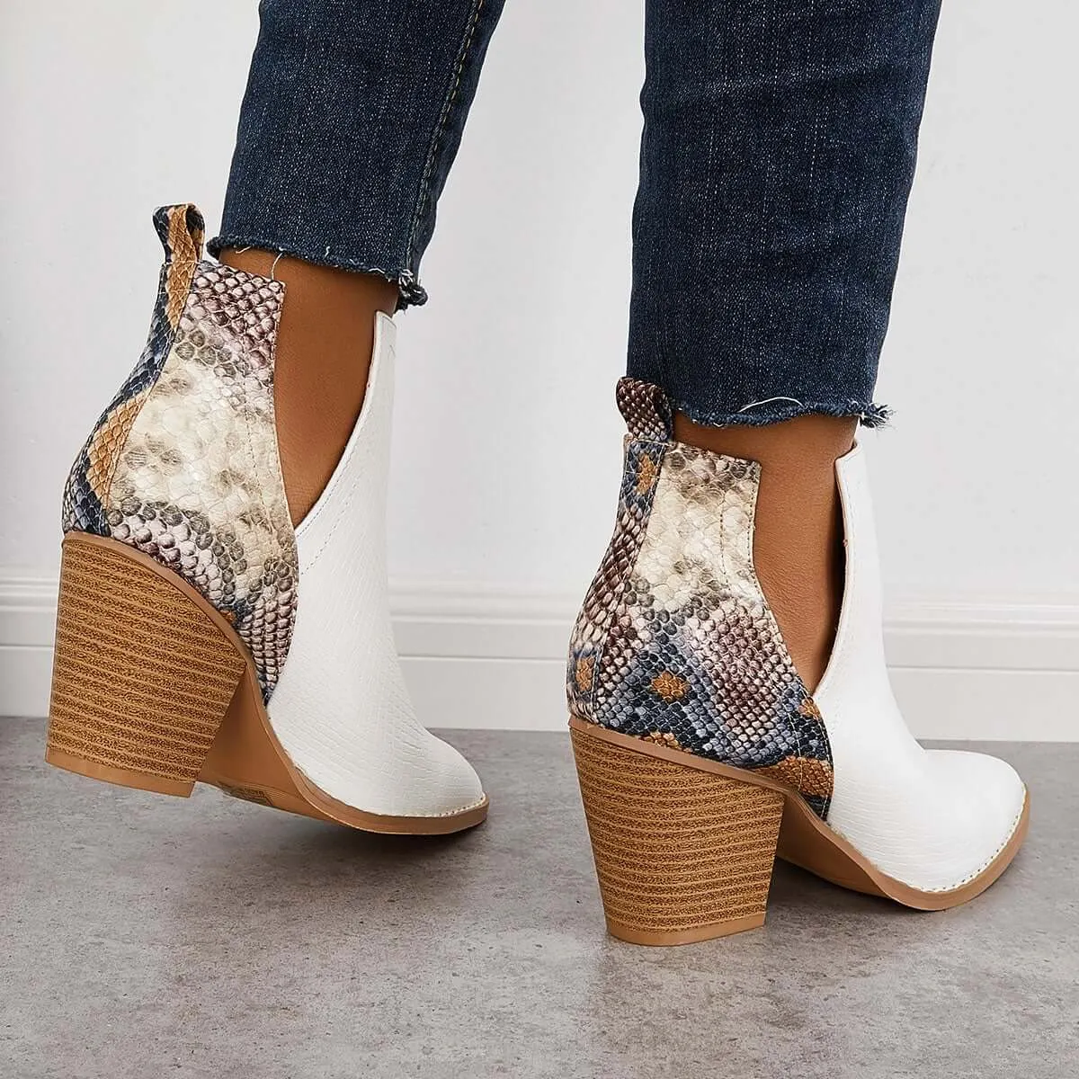 Cipriata Women's Ankle Cowgirl Boots – Western Memory Foam – Embroidered – Sizes 5-10