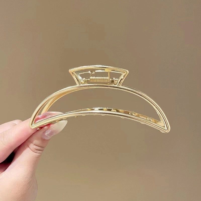 Metal Grab Clip Elegant Bow Hairpin Back Head Large Shark Clip French Pearl Clip Hair Accessories