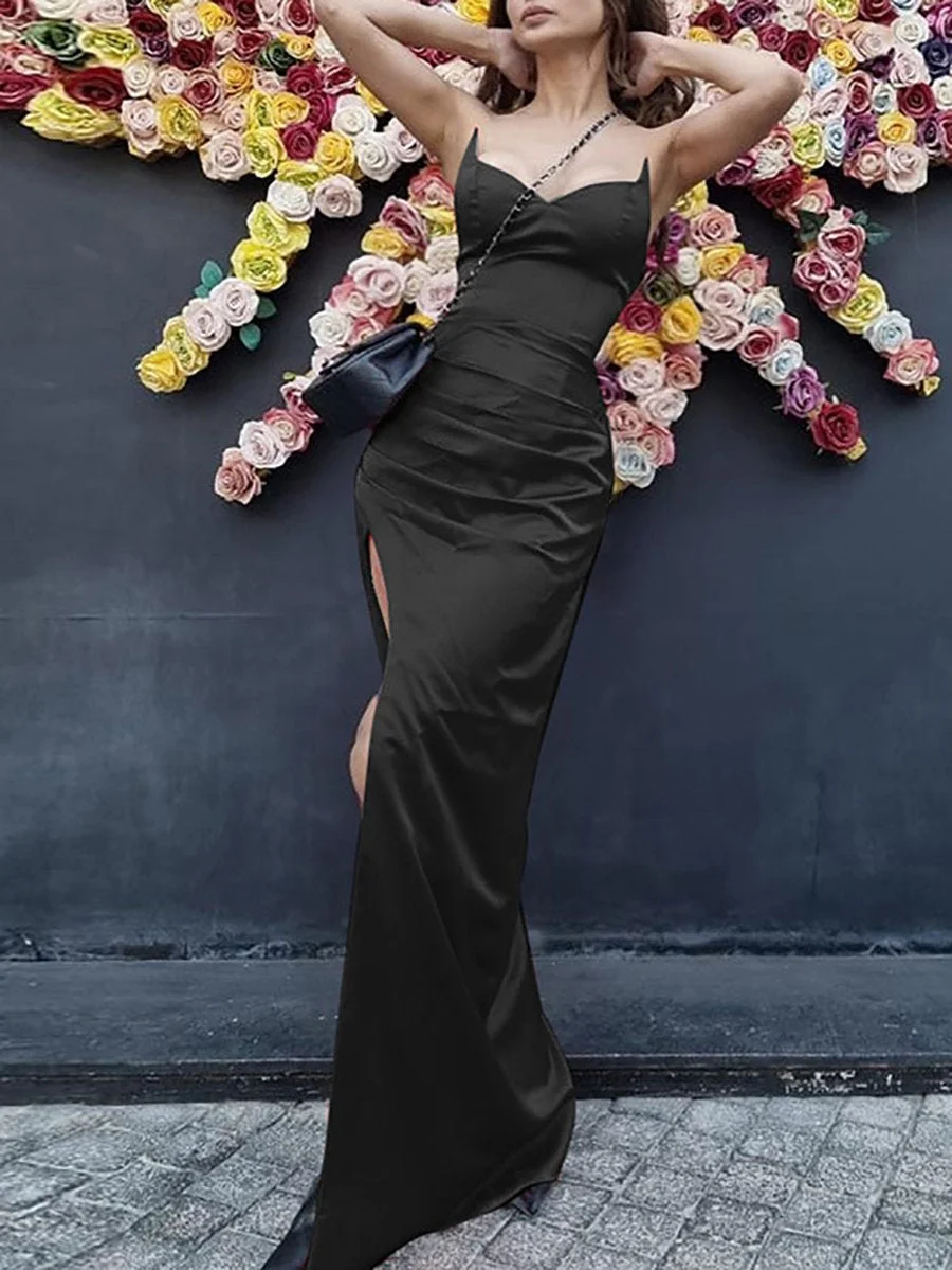 Sexy Solid Color Slim Dress