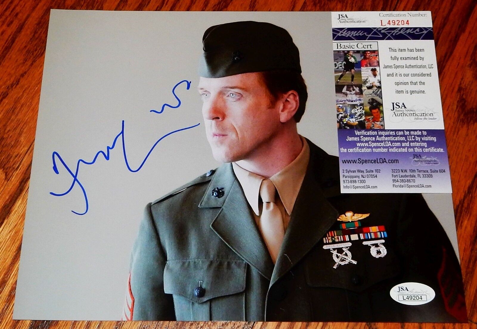 Damian Lewis Signed 8x10 Homeland Photo Poster painting JSA COA Autograph Billions Signature WOW