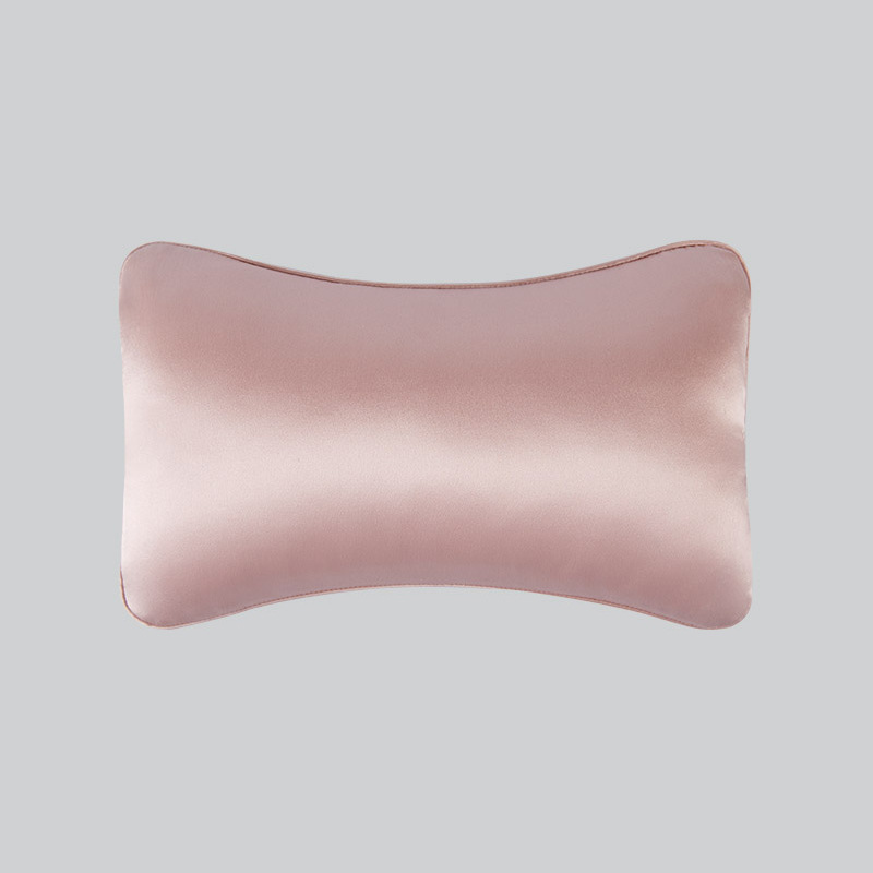 Silk Car Headrest Neck Pillow Pink