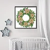 >SALE<5D DIY Partial Special Shaped Drill Diamond Painting Xmas Wreath Decor 30x30cm