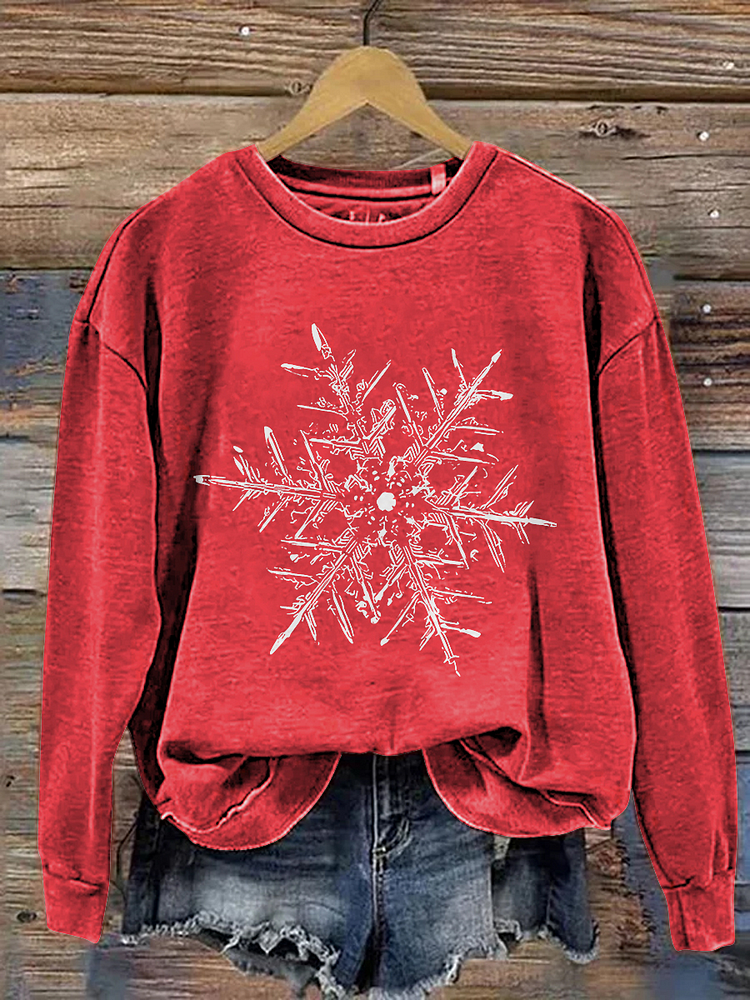 Women's Christmas Pattern Neck Sweatshirt