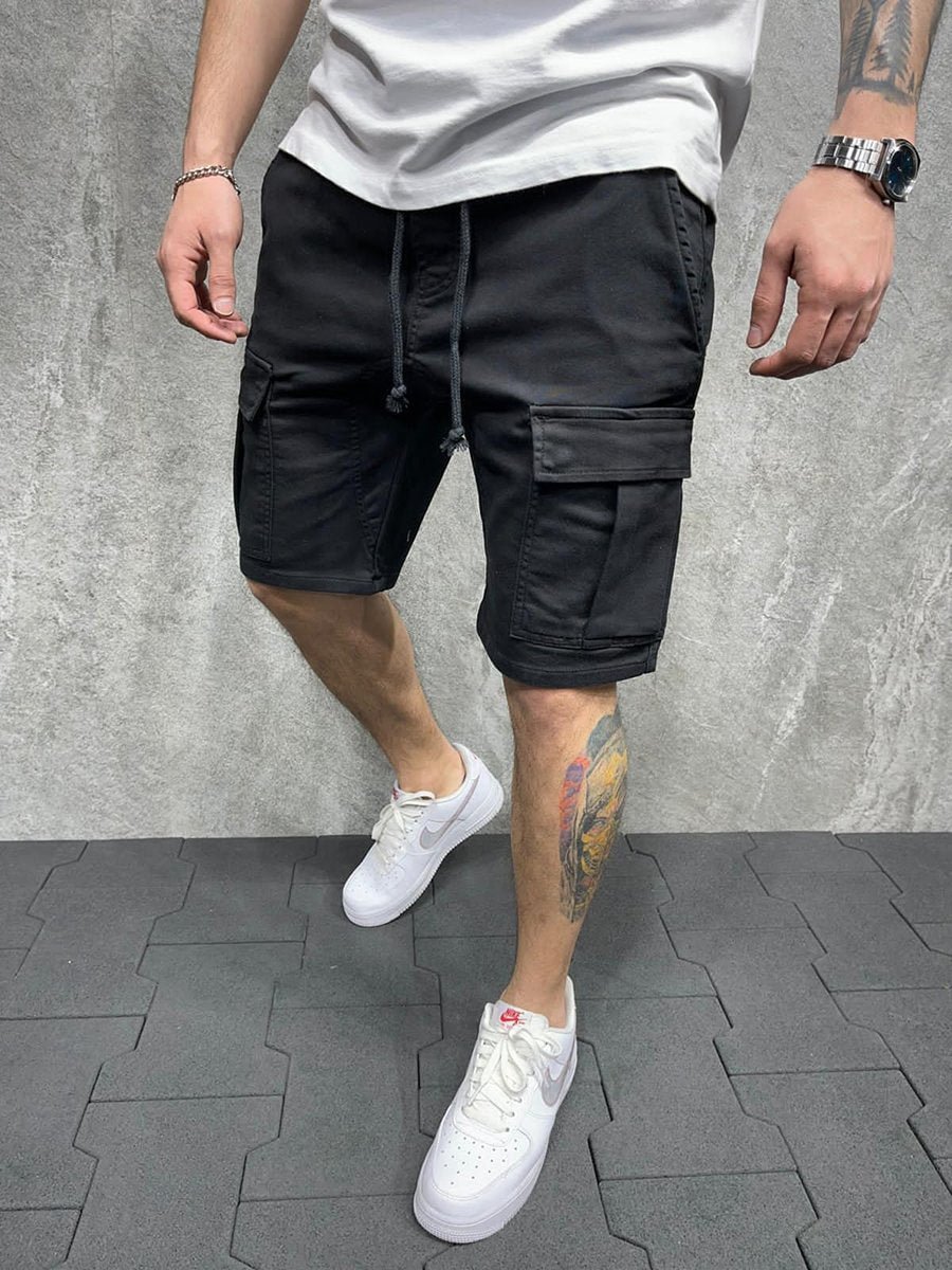 men's five-point pants overalls