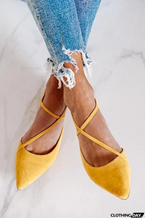 Pointed Toe Low Heels Pumps