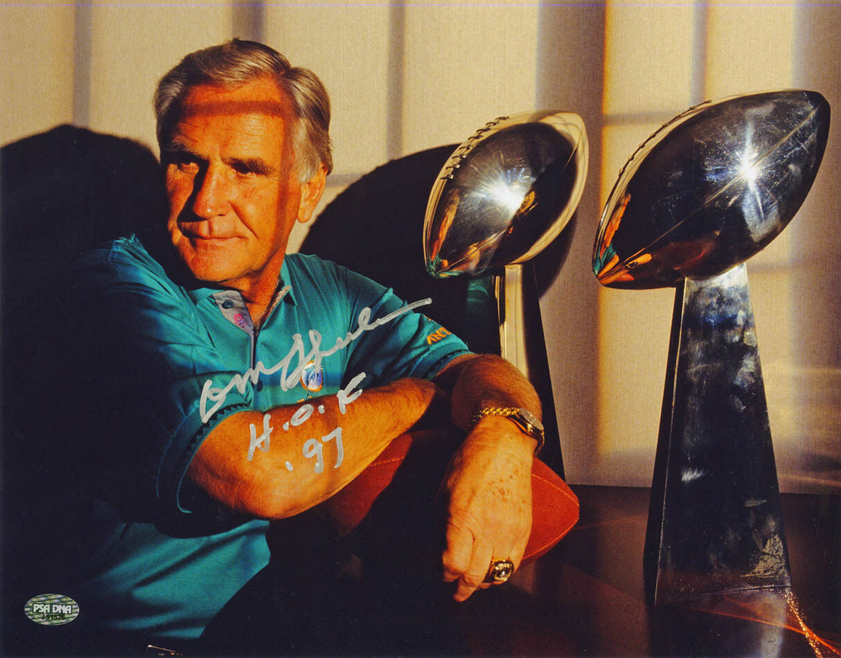 Don Shula SIGNED 11x14 Photo Poster painting + HOF 97 Miami Dolphins Coach PSA/DNA AUTOGRAPHED