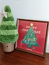 BUPU DESIGN Christmas Tree Shaped Wooden Puzzle Decorative Painting