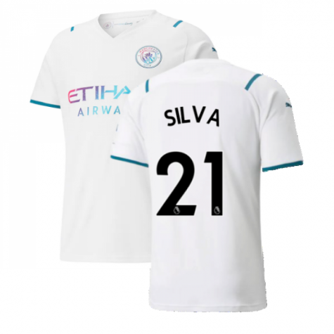 Man City David Silva 21 Away Trikot 2021-2022