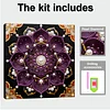 DIY Pearl Painting Purple Mandala for Home Decor with Frame(30*30cm)