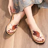 🔥LAST DAY 49% OFF🔥-Women's Leaves Decor Sandals, Slip On Soft Sole Platform Casual Slides, Non-slip Summer Slides