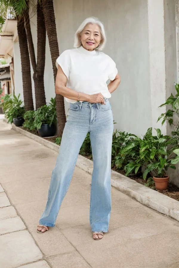 🏆LAST DAY SALE💥 Vintage Wash Plus-Size Jeans &mdash; Stretchy, Tummy Control & Straight Leg Fit