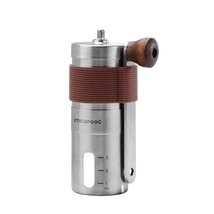 Mcilpoog Manual Coffee Grinder, Stainless Steel Coffee Bean Grinder with Adjustable Settings, Portable Mini Coffee Grinder for Home Office Travel mcilpoog