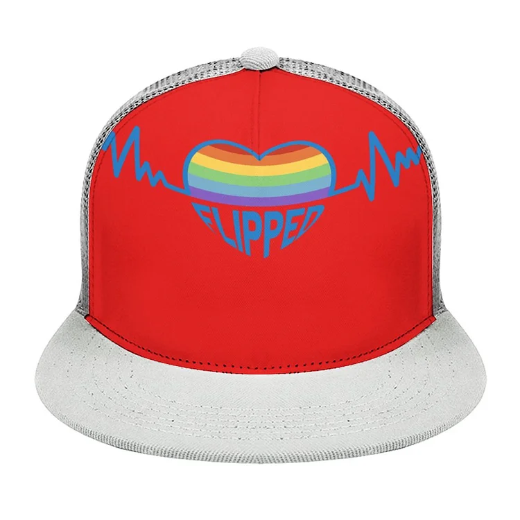 Baseball Cap Heartbeat Flipped Rainbow Couples  customized, personalized, gift