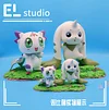 Small & Big Scale Culumon & Terriermon - Digimon Resin Statue - EL Studio