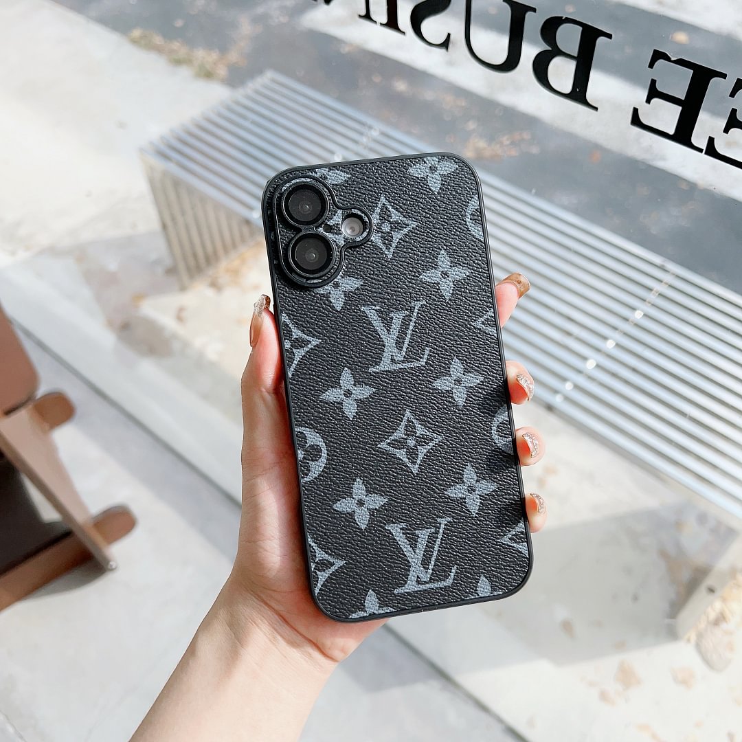 Classic Canvas LV Monogram Leather Apple iPhone Back Cover Protective Case