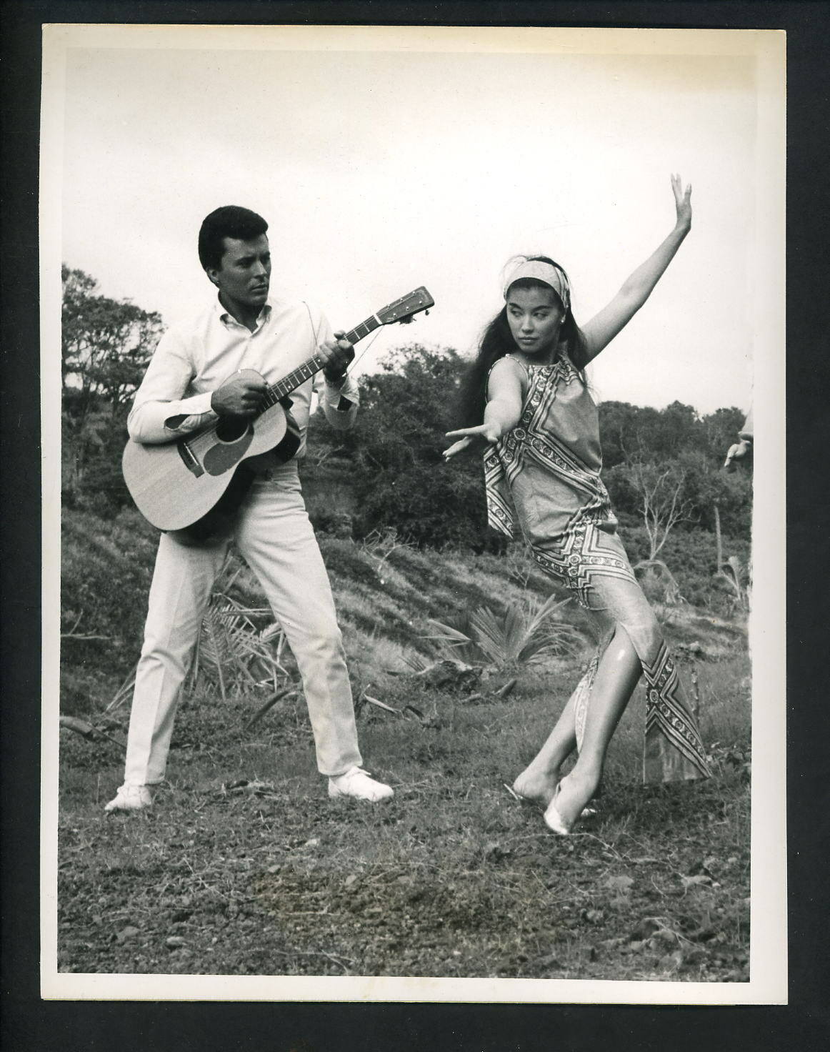 James Darren & France Nuyen in Diamond Head 1962 Press Publicity Photo Poster painting