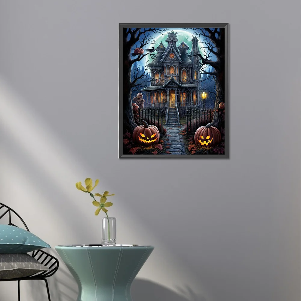 Halloween Haunted House-Paint by Numbers Acrylic Painting 40*50CM