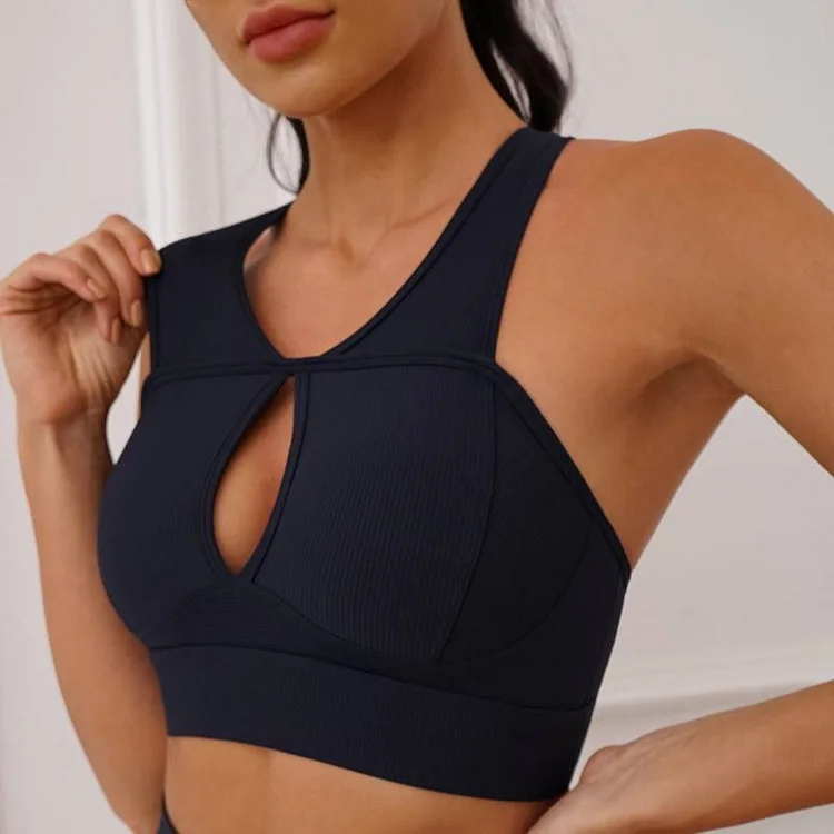 PASUXI Sport Gym Clothes Crop Top Yoga Suit Tracksuits Ribbed Yoga Set Activewear Sets For Women huanwei
