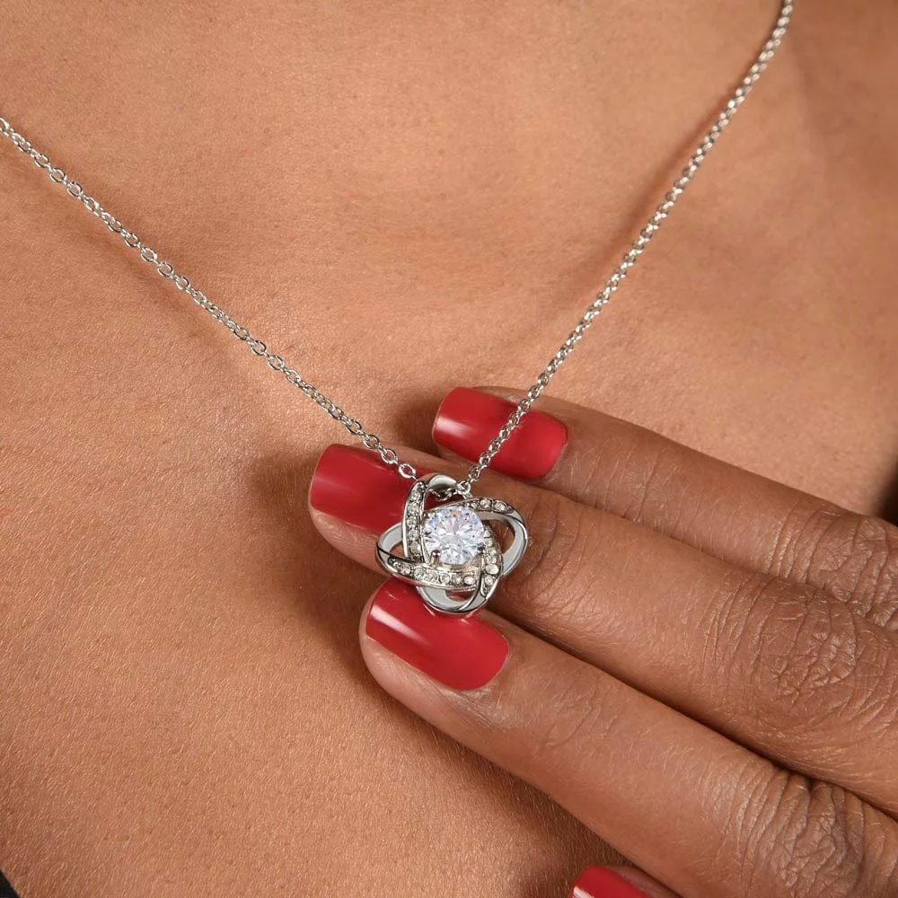 Mother In Law Gift (I Want To Tell You) Love Knot Necklace