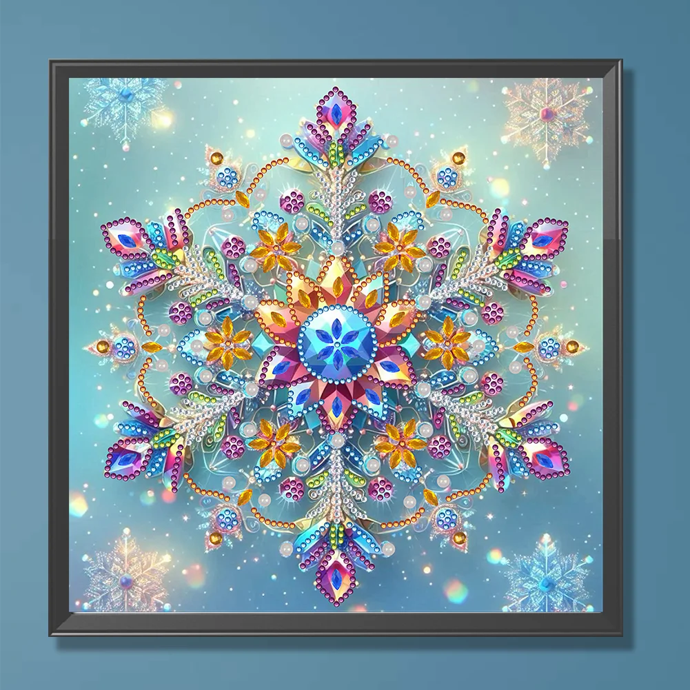 Snowflake2 - Partial Special Shaped Drill Diamond Painting Kits (Canvas|30*30cm)