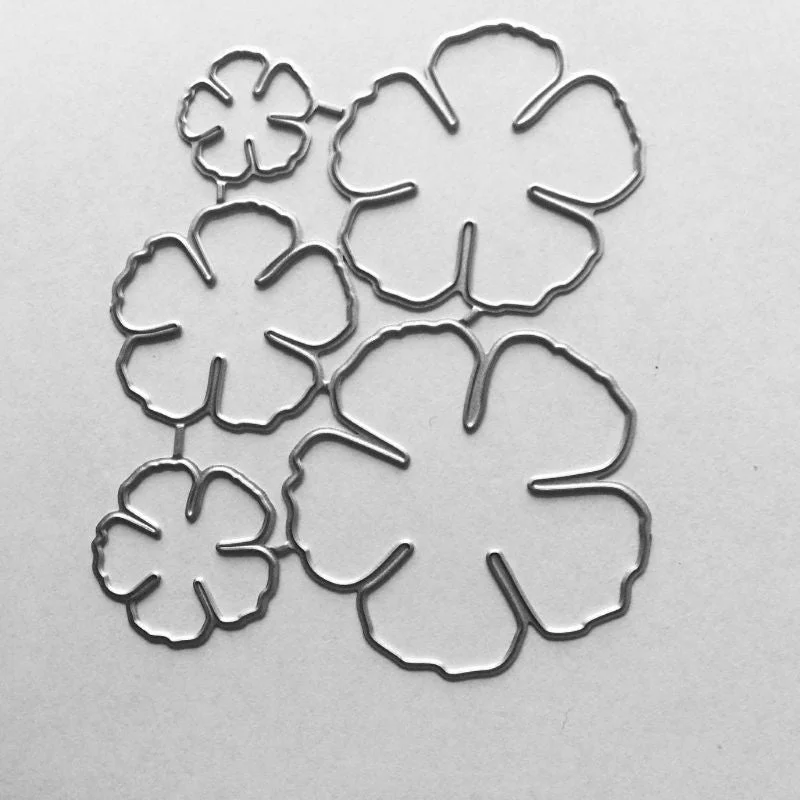 2021 New Five Petal Flower Metal Cutting Dies Stencil Scrapbooking CYC DIY Album Stamp Paper Card Embossing Decor Craft