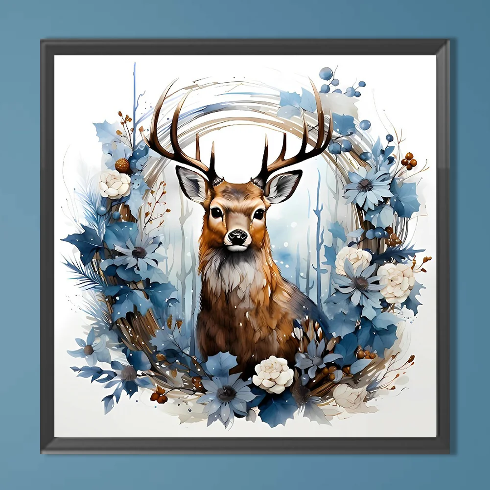 Diamond Painting - Full Round Drill - Garlan Deer(Canvas|40*40cm)