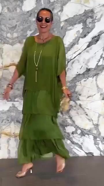 Elegant Solid Flounce O Neck A Line Dresses