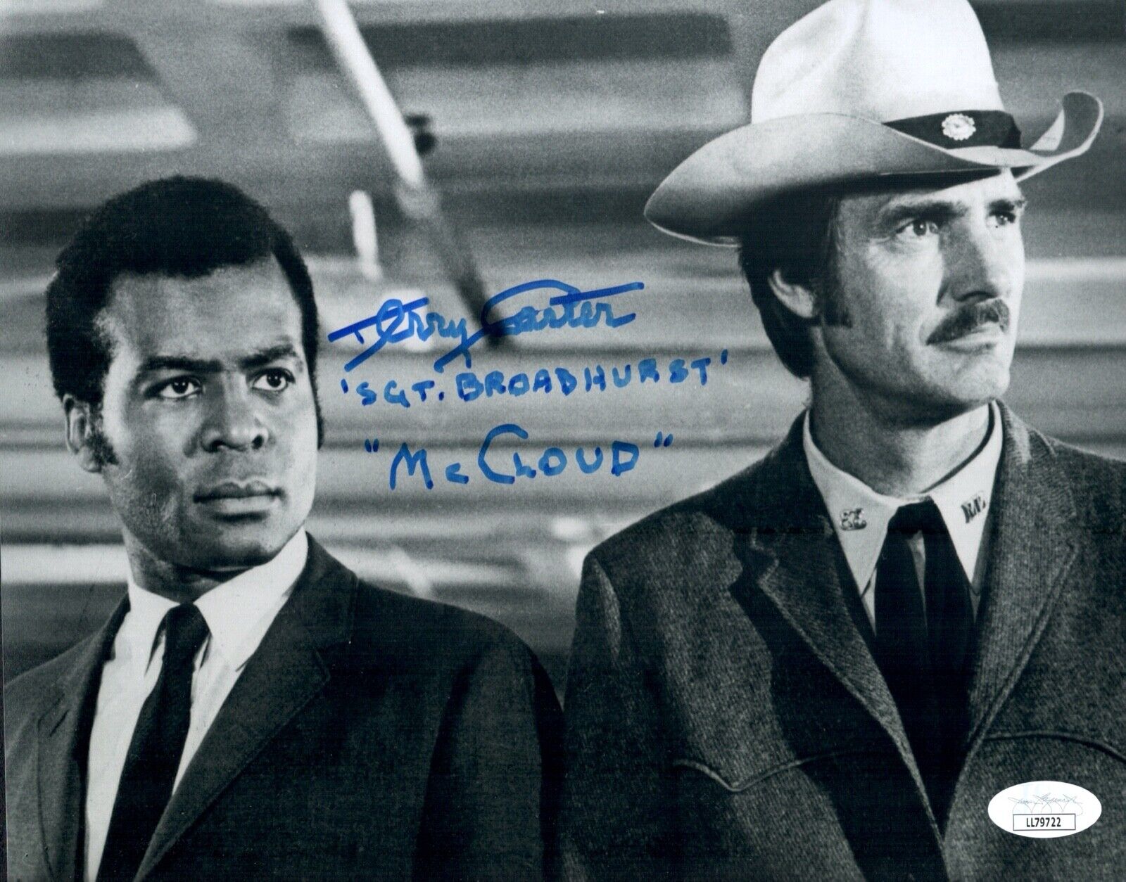 TERRY CARTER Signed McCLOUD 8x10 Photo Poster painting JOE BROADHURST Autograph JSA COA Cert