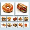 12pcs Gourmet Food-11CT Stamped Cross Stitch Set 12.5*12.5cm/4.92*4.92in tapestrymarket