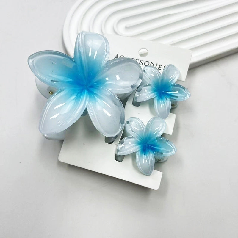 Vacation Modern Style Women’s Flower Resin Hair Claws