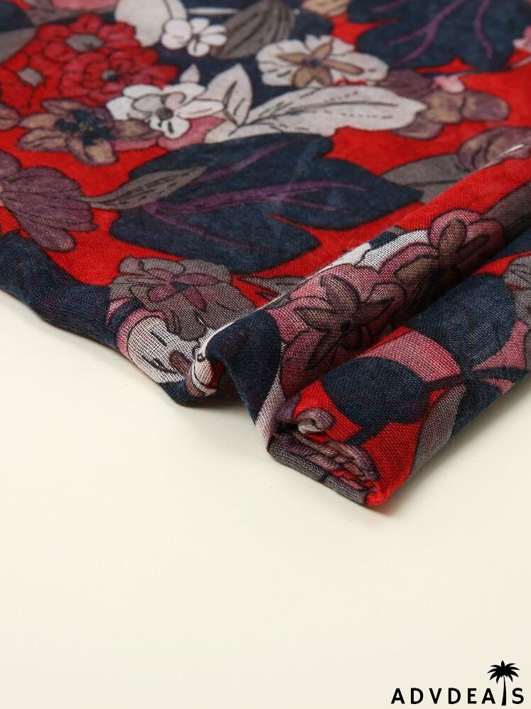 Flower Print Scarf
