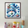 Gnome-Partial 11CT Stamped Cross Stitch Bead Embroidery 36*36cm tapestrymarket