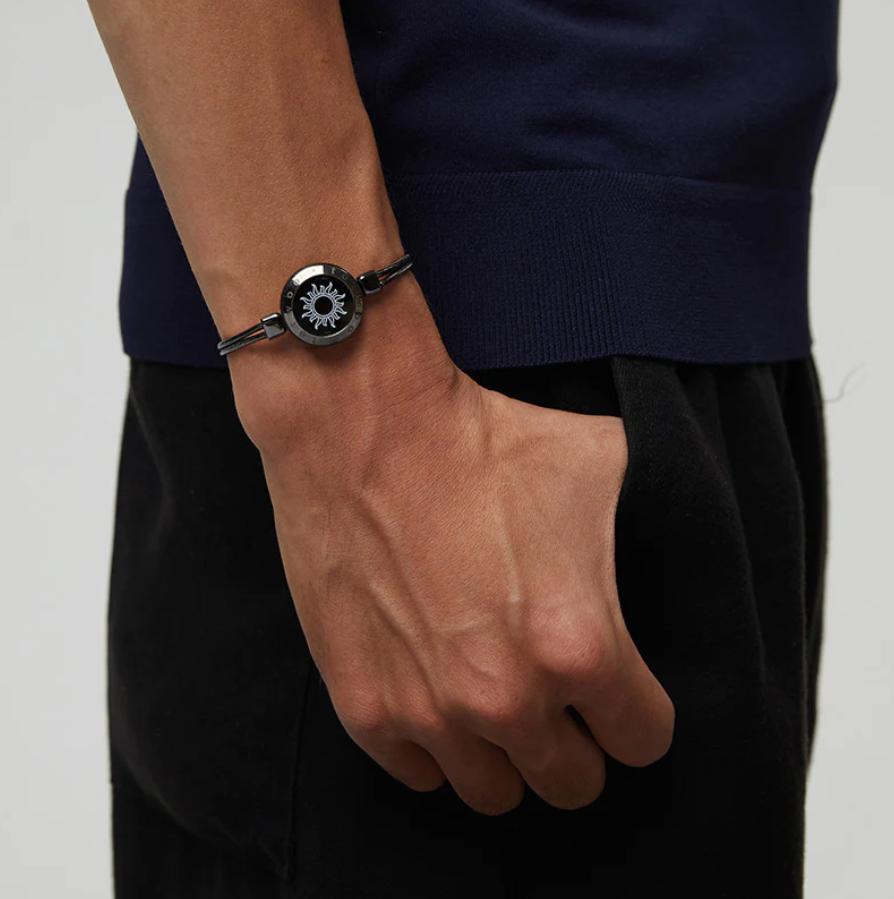Long Distance Smart Vibration Bracelets with Snake Chain (Sun&moon )