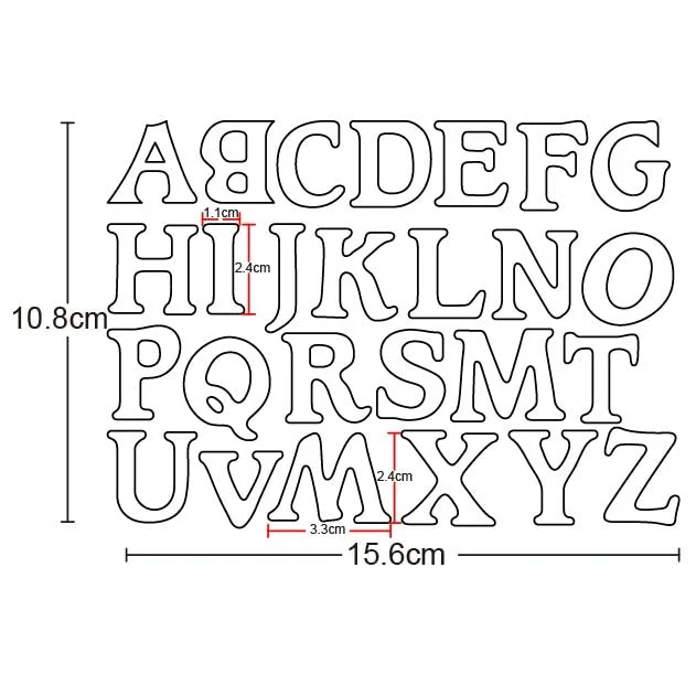 Craft Dies Metal Cutting Dies Cut Die Mold Alphabets Letter Number Scrapbooking Dies Paper Knife Mould Blade Punch Stencils Dies