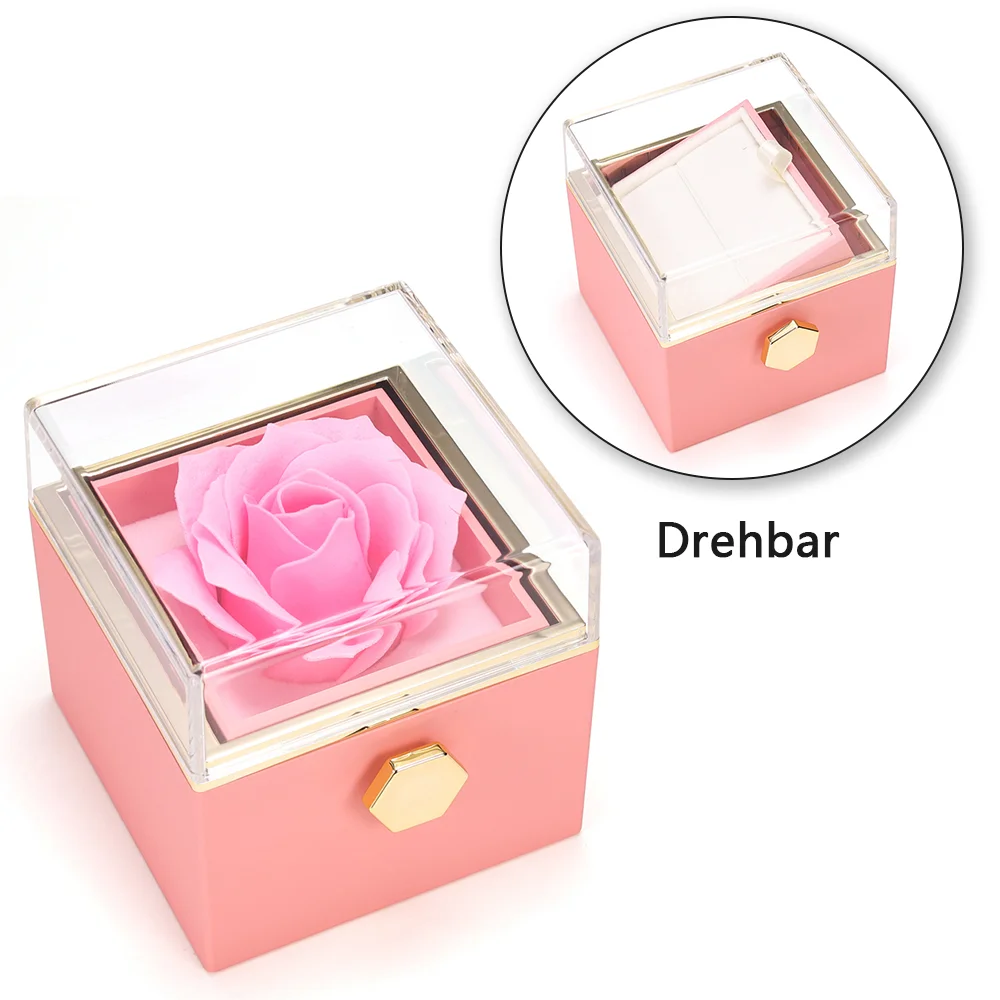 Rose Drehbar Schmuck Geschenkbox Kettenmachen