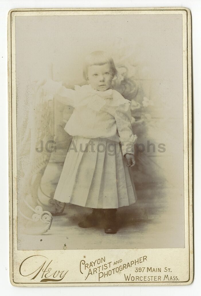 19th Century Children - 19th Century Cabinet Card Photo Poster paintinggraph - Worcester, MA