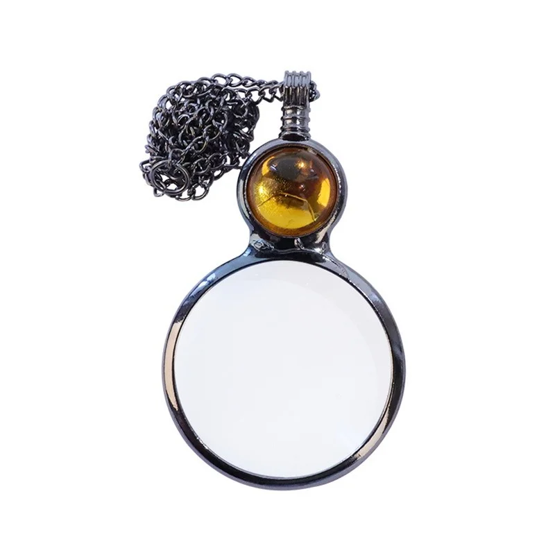 Letclo™ Vintage Crystal Magnify Glass Necklace letclo Letclo