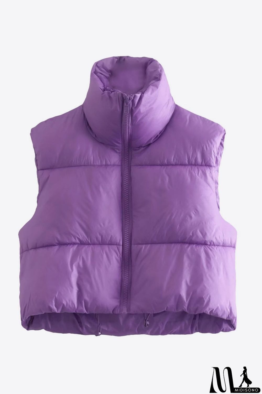 MidiSono - Zip-Up Drawstring Puffer Vest