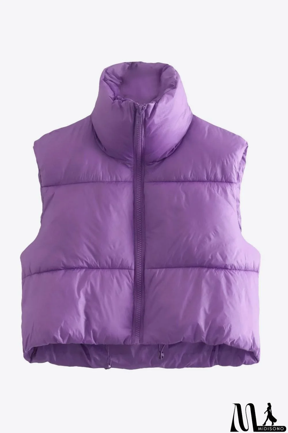 MidiSono - Zip-Up Drawstring Puffer Vest
