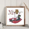 >SALE<Embroidery Eco-cotton Thread 14CT Printed Owl and Angel Dog Cross Stitch 40x42cm