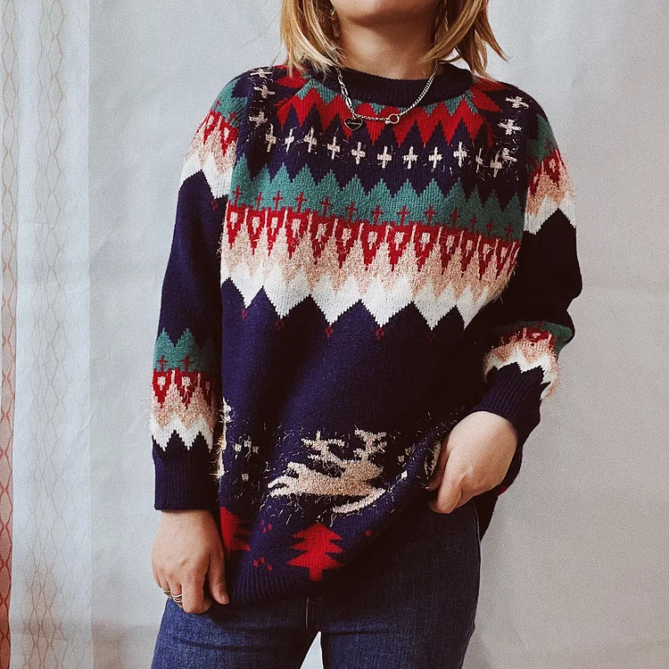 thick sweater elk christmas tree top